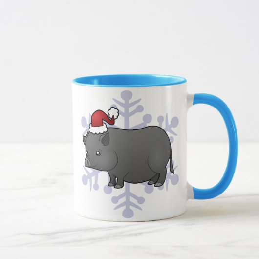 Mug Porc de miniature de Noël (Droite)