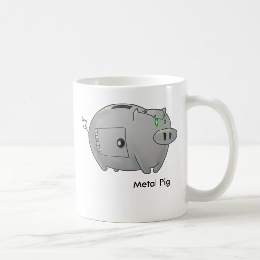 Mug Porc en métal (Droite)