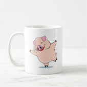 Mug Porc joyeux de danse (Gauche)