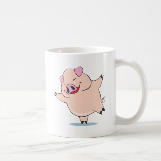 Mug Porc joyeux de danse (Droite)