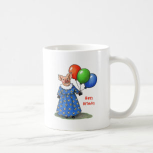 Mug Porc mignon dans la meilleurs robe et ballons :