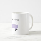 Mug porc pourpre, mmm… café (Devant droit)