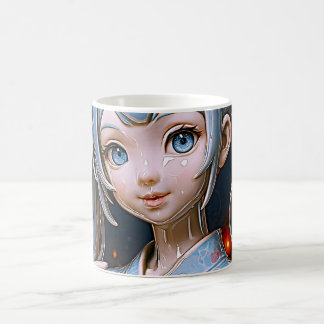 Mug Porcelain Anime Girl Under Lantern Lights