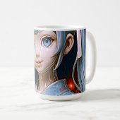 Mug Porcelaine Céleste Beauté d'Anime (Devant droit)