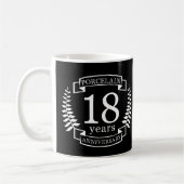 Mug Porcelaine traditionnelle mariage anniversaire 18 (Gauche)