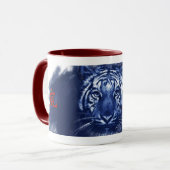 Mug porcelaines de letras de letras   de tigre de taza (Devant gauche)