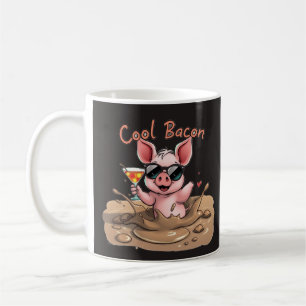 Mug Porcelet "Cool Bacon" en Lunettes de Soleil