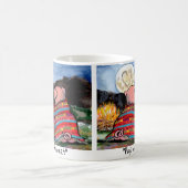 Mug Porcs dans une couverture Romantique Lune de nuit  (Centre)