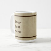 Mug Porcupine sur vieux papier (Devant gauche)