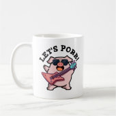 Mug Pork Funny Rock Guitare Pig Pun (Gauche)