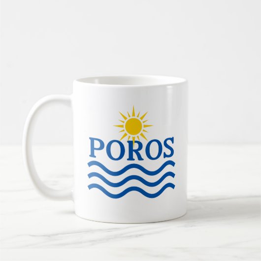 Mug POROS Grèce, Sun Waves (Gauche)