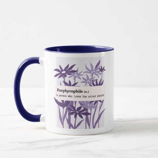 MUG PORPHYROPHILE PURPLE FLOWER NATURE (Gauche)