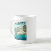 Mug Port de Milwaukee Wisconsin | Ville de Brew (Devant gauche)