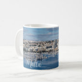 Mug Port de Sliema avec bâtiments et bateaux modernes (Devant gauche)