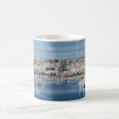 Mug Port de Sliema avec bâtiments et bateaux modernes (Centre)