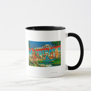 Mug Port de vendredi, Washington - grande lettre
