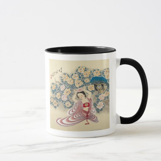 Mug Port d'une fleur dans la tête (Droite)