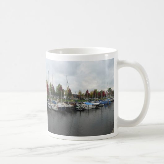 Mug Port hollandais avec des arbres verts et rouges Mu (Droite)