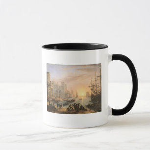 Mug Port maritime au coucher du soleil, 1639