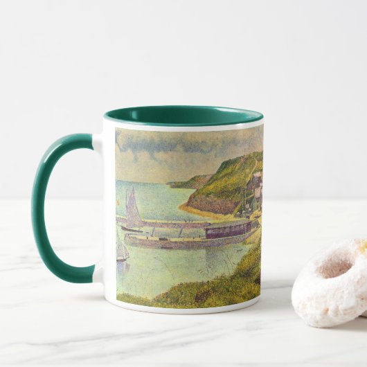Mug Port Port-en-Bessin Haute Marée par Georges Seurat (Avec donut)