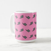 Mug Portable gris avec logo d'oiseau (Devant gauche)
