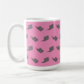 Mug Portable gris avec logo d'oiseau (Gauche)