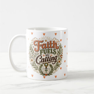 Mug Porte-badge Terracotta Olive Fleur Sauvage Cadeau