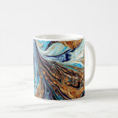Mug Porte bleu persan : Texture orientale luxueuse (Devant droit)