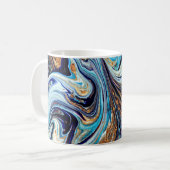 Mug Porte bleu persan : Texture orientale luxueuse (Devant gauche)