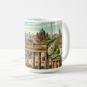 Mug Porte de Brandebourg Art de Voyage Vintage Berlin