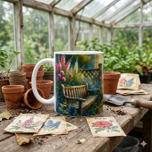 Mug Porte de jardin ensoleillé le long d'un chemin