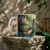 Mug Porte de jardin ensoleillé le long d'un chemin