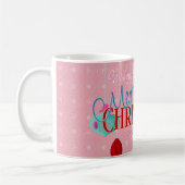 Mug Porte de Noël rose rétro (Gauche)