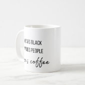 Mug Porte des Noirs, évite les gens, aime le café (Devant gauche)