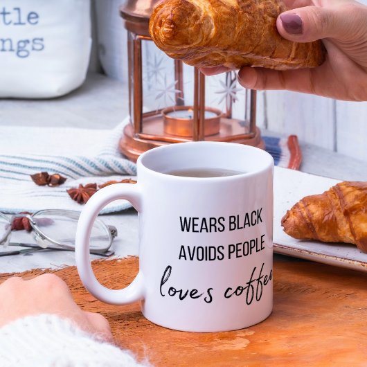 Mug Porte des Noirs, évite les gens, aime le café