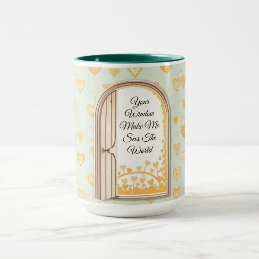 Mug Porte du cœur fantaisiste illusion (Centre)