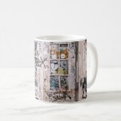 MUG PORTE EN BOIS AVEC ÉCRITURE À LA MAIN (Devant droit)
