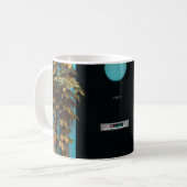 MUG PORTE EN BOIS VERT AVEC VERRE (Devant gauche)