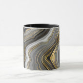 Mug Porte en marbre noir et or Personnalisé (Centre)