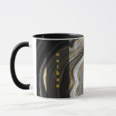 Mug Porte en marbre noir et or Personnalisé (Gauche)