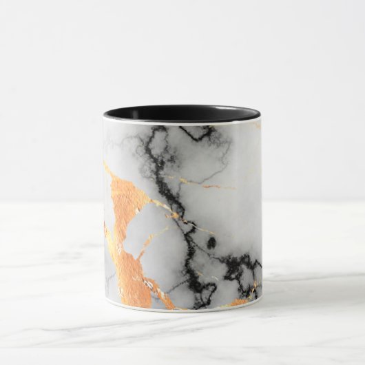 Mug Porte-pot en marbre noir, or et gris (Centre)