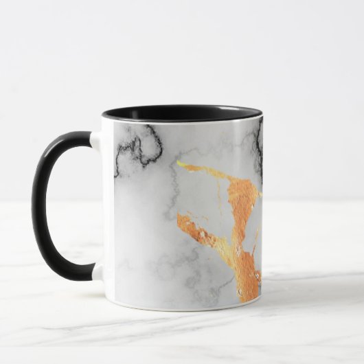 Mug Porte-pot en marbre noir, or et gris (Gauche)