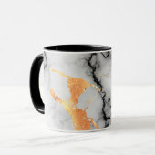 Mug Porte-pot en marbre noir, or et gris (Devant gauche)
