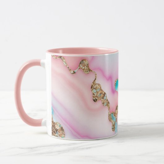 Mug Porte rose clair Marbre Collection populaire (Gauche)
