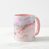 Mug Porte rose clair Marbre Collection populaire (Devant droit)