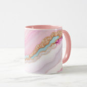 Mug Porte rose clair Marbre Collection tendance (Devant droit)