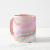Mug Porte rose clair Marbre Collection tendance (Devant gauche)