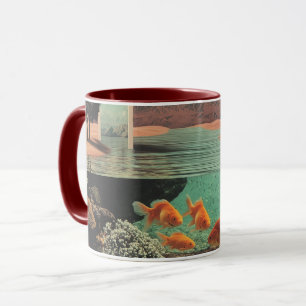 Mug Porte surréaliste dans le désert avec sous-marin