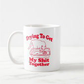 Mug Portées complètes humour de chat drôle mème maman (Gauche)