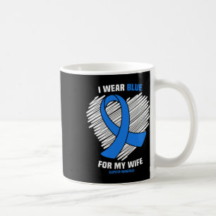 Mug Porter le bleu pour ma femme Alopecia sensibilisat